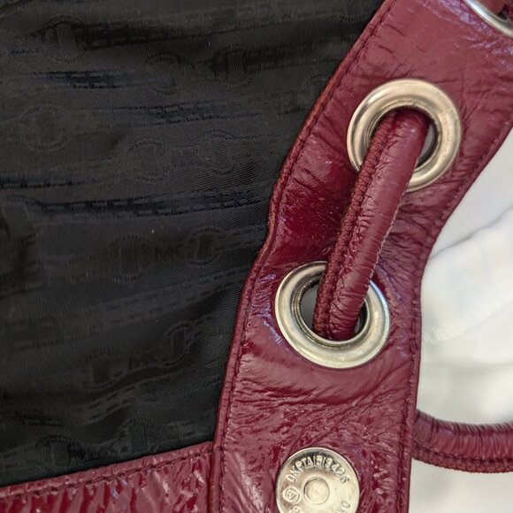 Michael Kors Astor Studded Large Red Patton Leather Ring Tote Bag - Picture 5 of 5